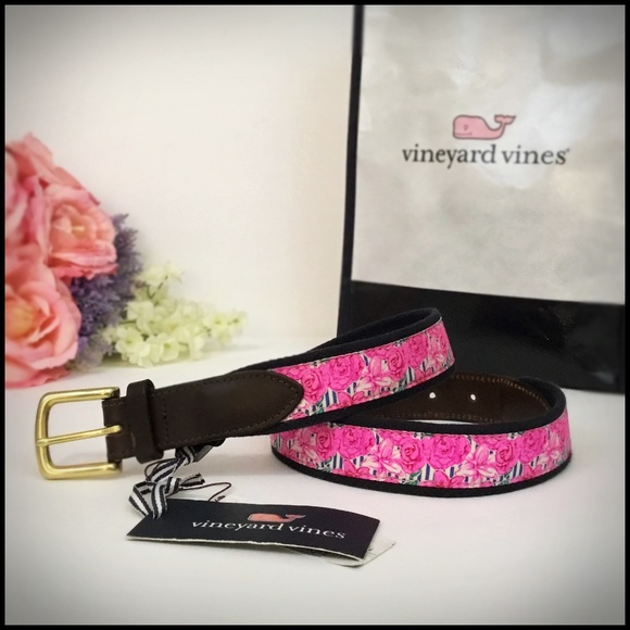 Vineyard Vines Accessories - Vinyard Vines Kentucky Derby Canvas Club Belt